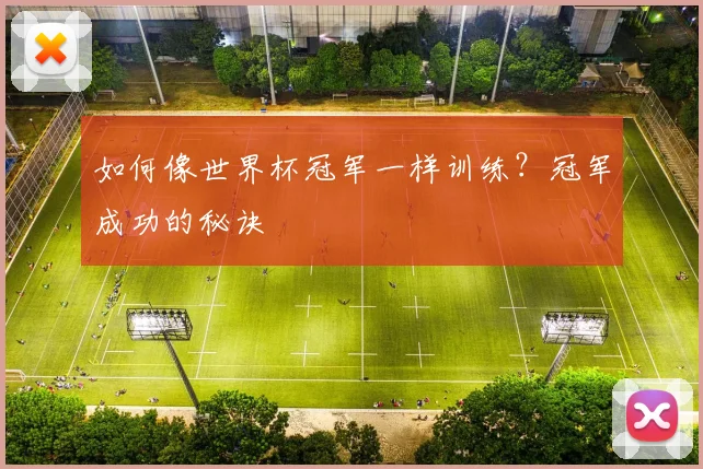 如何像世界杯冠军一样训练？冠军成功的秘诀